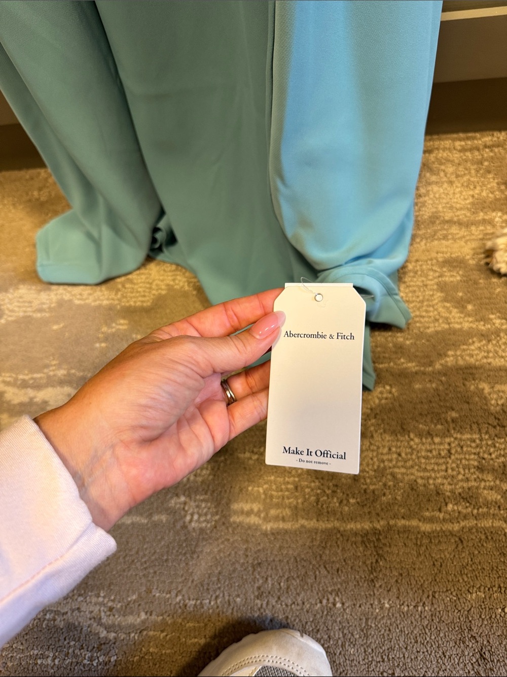 Abercrombie & Fitch Light Blue Two-Tone Maxi Slip Dress - Picture 6 of 7